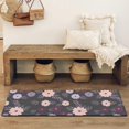 thumbnail image 4 of Pioneer Flower Floral Print Pattern Bathroom Rugs Mat, Non Slip Microfiber Bathroom Rug with Rubber Backing, Soft Mats for Bathroom Floor Tub Shower, 17"x47", 4 of 5
