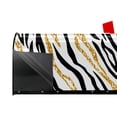 thumbnail image 3 of PAYOHTO Zebra Print Gold Glitter Mailbox Covers Magnetic Large Oversized 25.5 X 21 Mailbox Wrap Post Letter Box Covers Decor for Outdoor Home Garden, 3 of 4