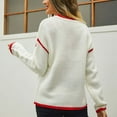 thumbnail image 4 of Giftesty Sweaters for Women Plus Size Women's Casual Fashion Color Contrast Knitted Pullover Long Sleeve Round-Neck Sweater, 4 of 8