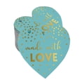 thumbnail image 1 of Inkdotpot Pack Of 50 Made With Love Wedding Favor Paper Tags Craft Real Gold Foil Hang Tags, 1 of 1
