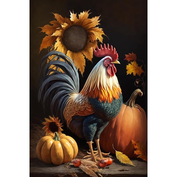 Jigsaw Wooden puzzle 300 pieces for Adults Large Puzzle Family Game Adult Decompression Gift for Intellective Educational Game Gift (Sunflower Rooster Puzzle)