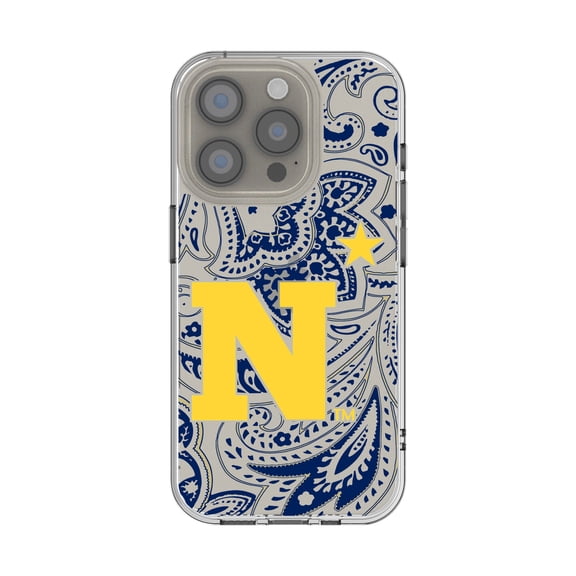 Navy Midshipmen iPhone Paisley Design Clear Case