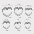 thumbnail image 3 of Rewenti 6 Pcs Heart Shaped Cookie Cutters Stainless Steel Valentine Baking Tools, 3 of 5