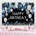 thumbnail image 2 of Dark and Silver Bokeh Balloon Happy Birthday Backdrop, 2 of 6