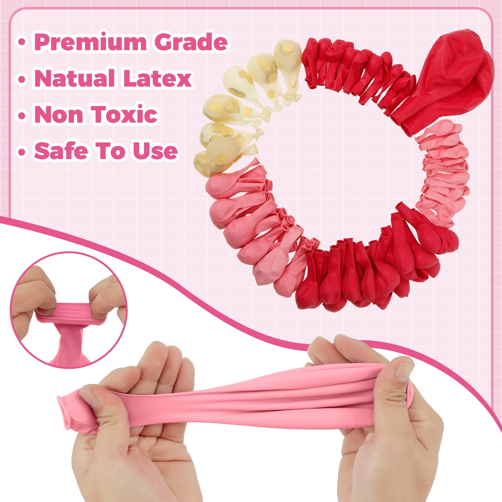 126Pcs Pink Balloon Arch Kit with Foil Butterfly Balloons, Happy Birthday Backdrop & Tablecloth Decorations for Girl's Party
