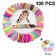 thumbnail image 1 of Paquete de 100, 10 estilos, lazo para el cabello, banda elástica multicolor para el cabello, cuerda para el cabello, coletas pequeñas para niños, bebés, niñas y mujeres Zhivalor 2036007-2, 1 of 4