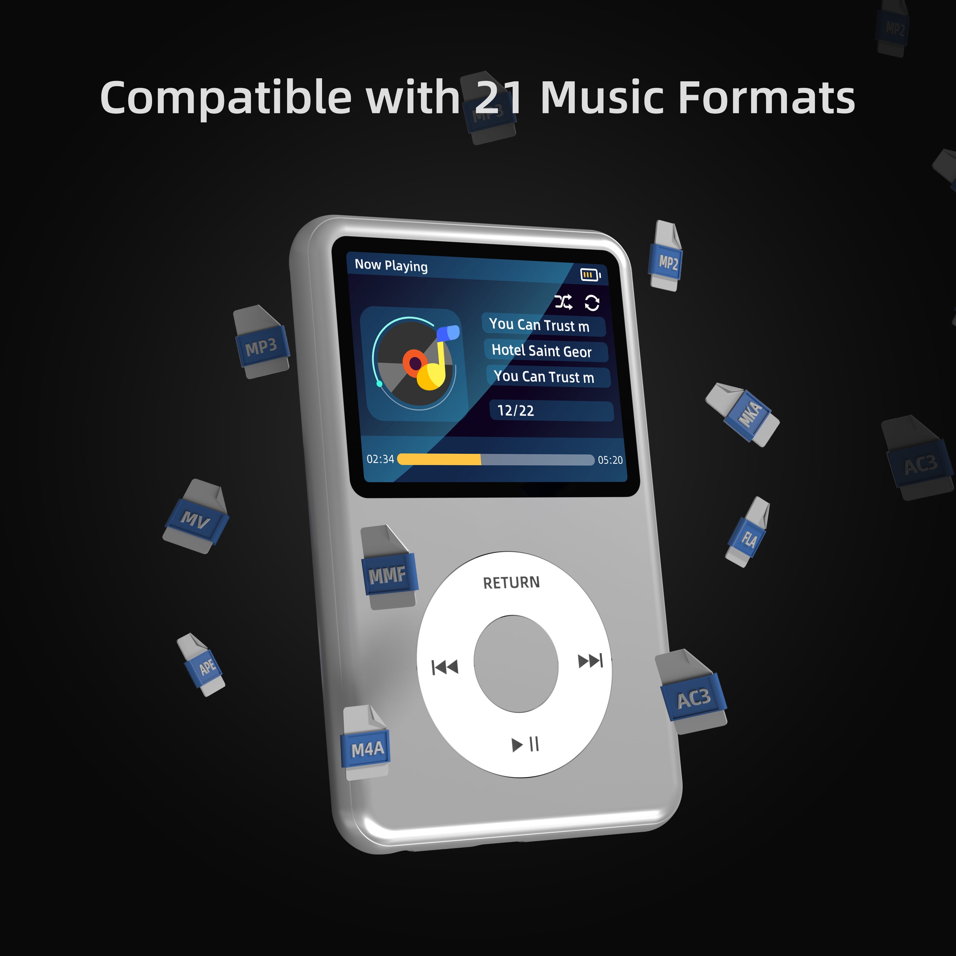 Innioasis Mp3 Player With Bluetooth, 128GB Portable Mini, 40 OFF