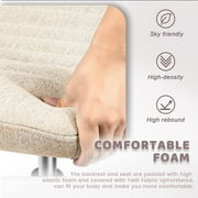 Waleaf Armless Office Desk Chair No Wheels,Fabric Padded Criss Cross Legged Office Chair,Swivel Vanity Chair