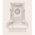 thumbnail image 2 of PSQURMART Wooden White Modern Temple with LED Light for Home and OfficeHome TemplePuja MandirWall Hanging Mandir(TMP16) SIZE-36x24x16In, 2 of 4
