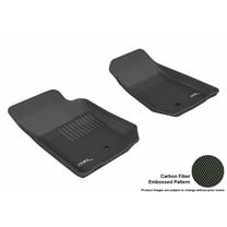3D MAXpider Custom Fit Kagu Floor Mat (Black) Compatible with Jeep Wrangler JK 2-Door / Wrangler JK Unlimited 2007-2013 - Front Row
