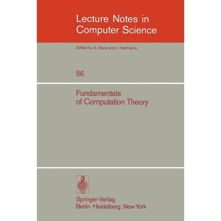 ISBN 9783540084426 product image for Lecture Notes in Computer Science: Fundamentals of Computation Theory : Proceedi | upcitemdb.com