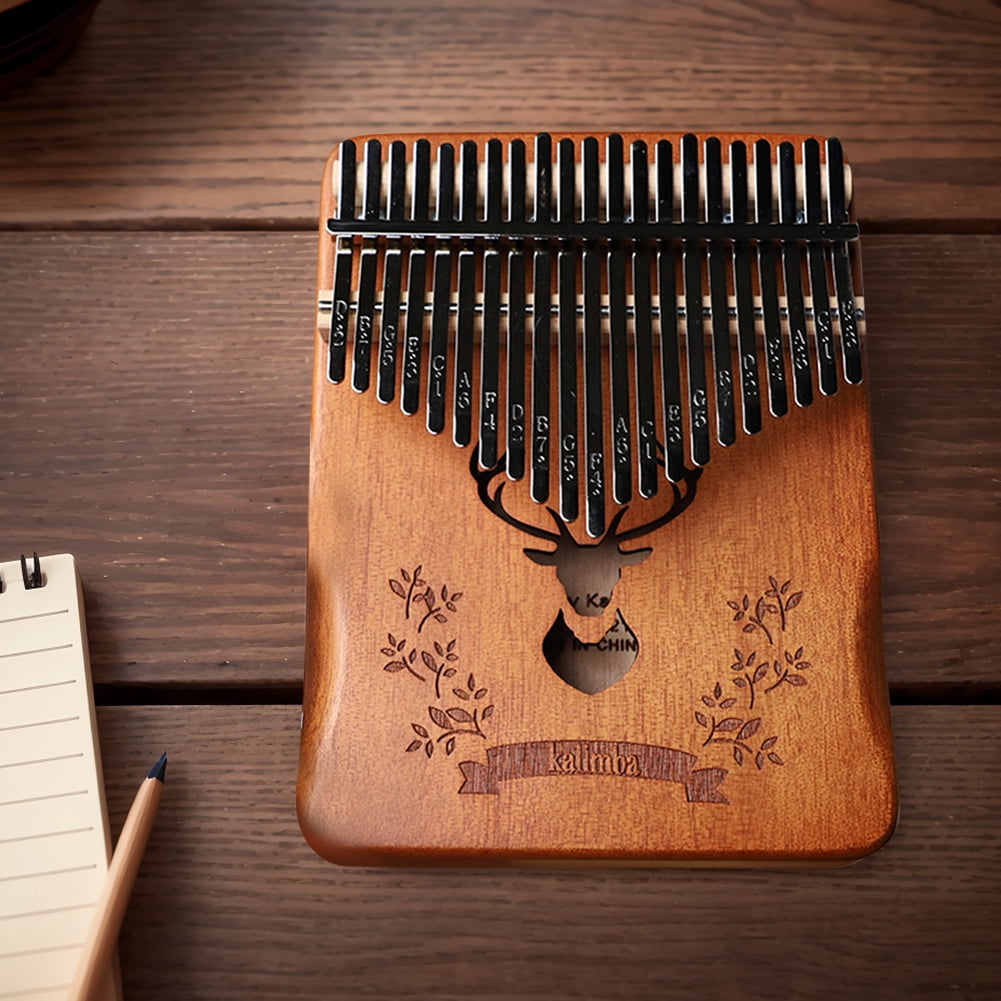 BLEEUS Kalimba 21 Keys Thumb Piano Portable Mbira Finger Piano Gift (Forest Deer) Musical Instruments Supplies (Forest Deer)