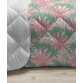 thumbnail image 3 of Floral Down Alternative Comforter, Continuous Wild Flower Blossoms Tropical Bouquet Spring Feel Print, Microfiber Quilt for All Season, 5 Sizes, Lavender Jade Green, by Ambesonne, 3 of 3