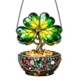 thumbnail image 4 of St. Patrick's Day Porch Decoration 2D Acrylic Disc Pendant with Chain for Outdoor or Window Use, 4 of 5