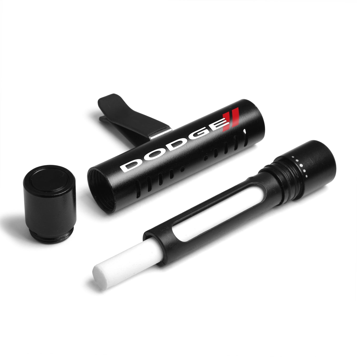 Dodge Car AC Vent Air Freshener Black Clip with adjustable window and 10 Refill Sticks