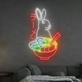 thumbnail image 3 of Handmadetneonsign Rabbit Ramen Led Sign, Ramen Noodles Rabbit Neon Sign, Japanese Noodles Bunny Led, 3 of 5
