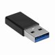 thumbnail image 3 of M Buder 2Pzs Adaptador USB 3.0 a USB-C Tipo C Hembra OTG Convertidor de Datos y Carga Negro (3.3x1.4x0.6 cm / 1.3x0.55x0.24 inches), 3 of 9
