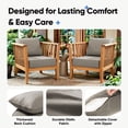 thumbnail image 3 of Joyofarm 24" x 22" x 6" Outdoor Chair Cushions for Patio Furniture, Deep Seat and High Back for Patio Rocking Dining Chair and Couch, Gray (Set of 3), 3 of 8