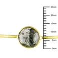 thumbnail image 2 of Everly Women's 16ct TGW Rutilated Quartz 22k Yellow Gold Flash Plated Sterling Silver Station Bangle, 2 of 5