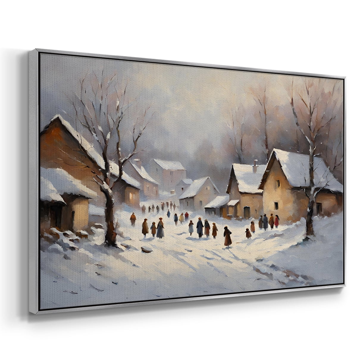 Vintage Landscape-CCX By Wexford Home Framed in Silver Wood Gallery Wrapped Canvas 17 in. x 25 in.