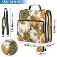 thumbnail image 3 of Water-Resistant 3-Ring Binder Organizer with Multiple Pockets Zipper Binder Bag for Office Vintage Pumpkin with Leaves, 3 of 8