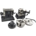 thumbnail image 1 of Assorts Table Rotative Inclinable 3 Pouces Pouces/80 mm avec Étui Rond, Adaptateur de Collet Er16, Queue et Mandrin avec Plaque Arrière + Boulons de Fixation en T - Outils d'Indexage de Fraisage (avec Mandrin Indépendant de 70 mm 4 Mâchoires), 1 of 4