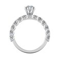 thumbnail image 4 of Certified 3.25ctw Diamond Solitaire Engagement Ring Bridal Set in 14k White Gold (G-H, I1), 4 of 5