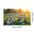 thumbnail image 3 of Colorful Welcome Easter Banner with Bunny Elements Background Party Decorations for Easter Celebrations Family Gatherings Event Decor Photo Backdrop, 3 of 8