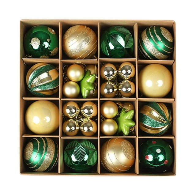 36 bolas de Navidad, adornos navideños, bricolaje, recuerdos de fiesta, adornos de bolas colgantes para de Navidad para vacaciones de graduación Verde Macarena Bolas colgantes de árbol