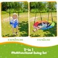 thumbnail image 6 of KloKick 2 Seat Metal Swing Sets, 440lbs Heavy Duty Frame with Saucer Swing and 1 Toddler Swing for Outdoor Backyard, 6 of 7