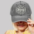 thumbnail image 5 of Christian Hats for Men Women Jesus Baseball Caps Faith Religious Gifts for Pastor Thanksgiving Christmas （Gray）, 5 of 6