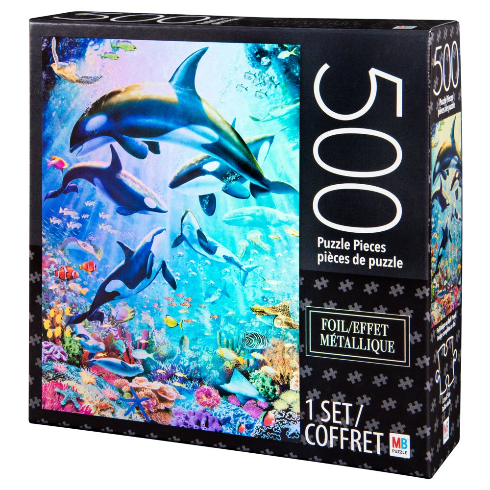 500Piece Jigsaw Puzzle with Foil Accents, for Kids and Adults