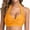 Yellow, variant on Tankini Tops for Women Hanging Neck Solid Color Halter Ruched Bikini Bra Black