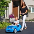 thumbnail image 2 of Step2 Whisper Ride II Kids Push Cars, Ride On Car, Seat Belt, Horn, Toddlers Ages 1.5 – 4 Years Old, Max Weight 50 lbs., Quick Storage, Stroller Substitute, Blue, 2 of 5