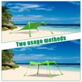 thumbnail image 3 of 1 Juego de tienda de campaña para la playa, refugio para el sol, toldo para la playa, toldo para la playa al aire libre, sombrilla portátil para acampar, toldo con estera de playa, 3 of 7
