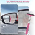 thumbnail image 3 of Side Mirror Squeegee, Retractable Car Mirror Squeegee, Small and Portable Car Accessories for Rainy Foggy Weather, Universal Rear View Mirror Accessories (Black/Pink), 3 of 6