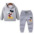 thumbnail image 3 of Conjunto de sudadera con capucha para niños, ropa para niños, ropa para bebés, suéteres casuales con capucha de Mickey, sudadera con capucha y pantalones, 2 piezas/conjunto, 2 a 14 años, 3 of 5