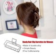 thumbnail image 2 of maskred Pinces de Mode Grand Style Simple à Portée de Main Style Simple Robuste Exquis Accessoires Barrettes pour Femmes Blanc/rectangle 1Set, 2 of 6