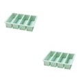 thumbnail image 1 of Molde de silicona Wosthever 4 rejillas para cubitos de hielo y pasteles blandos Verde 2Conjunto, 1 of 6