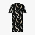 thumbnail image 5 of New Oversized Summer Dresses for Women 2025 Women Casual T-Shirt Dress V Neck Short Sleeve with Front Two Pockets Print Oversize Dresses Plus+Size+Dresses, 5 of 5