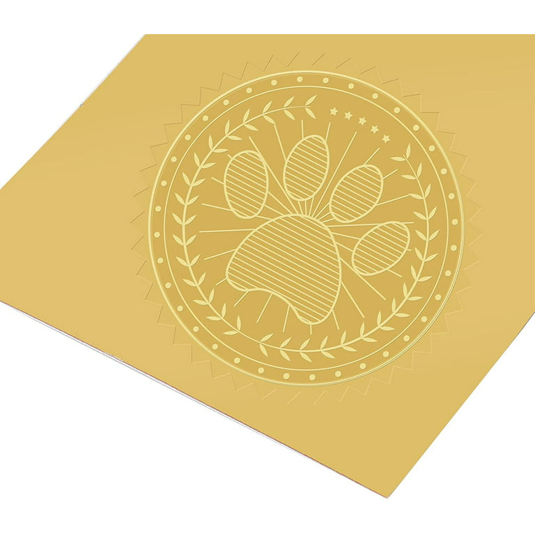 Seal Stickers, Blank Foil Stickers, Foil Seals, Gold Foil Seal Stickers,  Certificate Seal, Round Stickers, Metallic Seal Stickers ESUPP100 