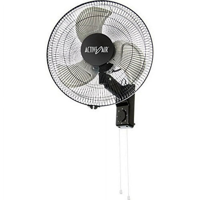 Active Air ACFW16HDB Ventilateur Mural Robuste, Noir 16 Pouces