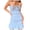 Blue, variant on IROINNID Women's Sleeveless Solid Color Sheath Dress Fashion Cool Casual Formal Party Pleated Sling Elegant Dress Square Neck Short Dress