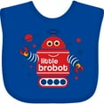 thumbnail image 3 of Inktastic Robot Little Brother Boys Baby Bib, 3 of 4