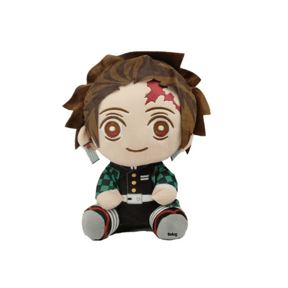 Peluche 20cm Tanjiro Cabeza Café Belug, Chaqueta Verde