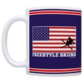 thumbnail image 2 of ThisWear American Pride Freestyle Skiing United States Flag 11 ounce 2 Pack Coffee Mugs Blue, 2 of 4