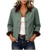 thumbnail image 7 of Womens Chore Coat Lightweight Button Front Contrast Point Collar Jacket Long Sleeve Work Casual Outerwear with Pockets, 7 of 7
