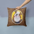 thumbnail image 2 of Carolines Treasures SS8415PW1414 English Bulldog Fabric Decorative Pillow, 14Hx14W, multicolor, 2 of 4