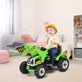 thumbnail image 4 of Costway Kids Ride On Excavator Truck 12V Battery Powered w/Front Loader Digger Green, 4 of 11