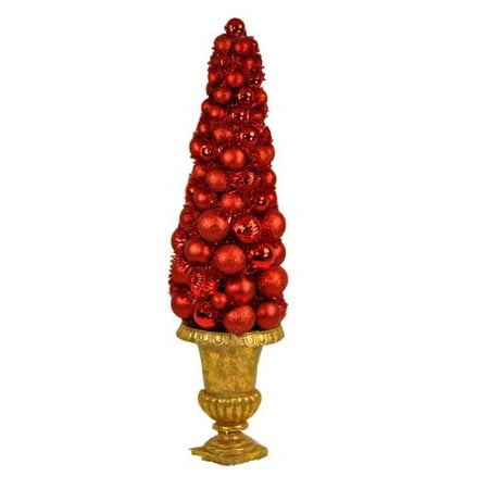Christmas at Winterland WL-BTR-26-RE 24 Inch Red Ornament Christmas Tree In Urn